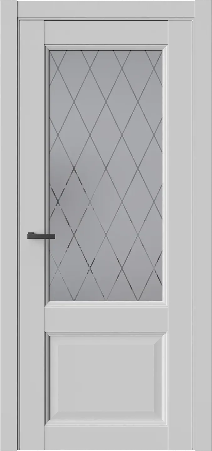 Межкомнатная дверь ENIKA&amp;nbsp4 — Emlayer серый Стекло-2-графит(Сатинат)